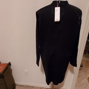 Black long sleeved button down shirt